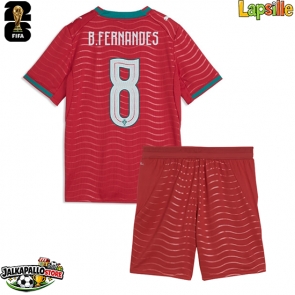 Portugali Bruno Fernandes #8 Kotipaita Lapsille MM-kisat 2026 Lyhythihainen (+ shortsit)